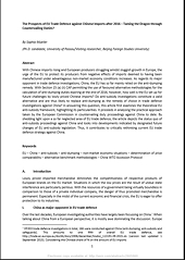 The Prospects of EU Trade Defence against Chinese Imports after 2016 – Taming the Dragon through Countervailing Duties?
